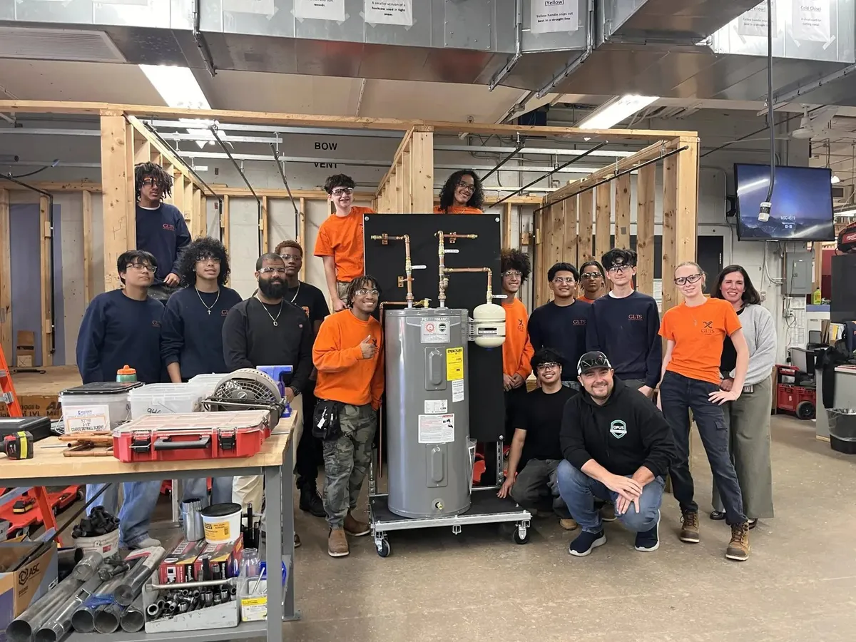 Students and supporters at a Rennell Community Foundation skilled trades event